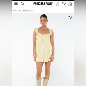 Princess Polly Carlita Mini Dress Yellow